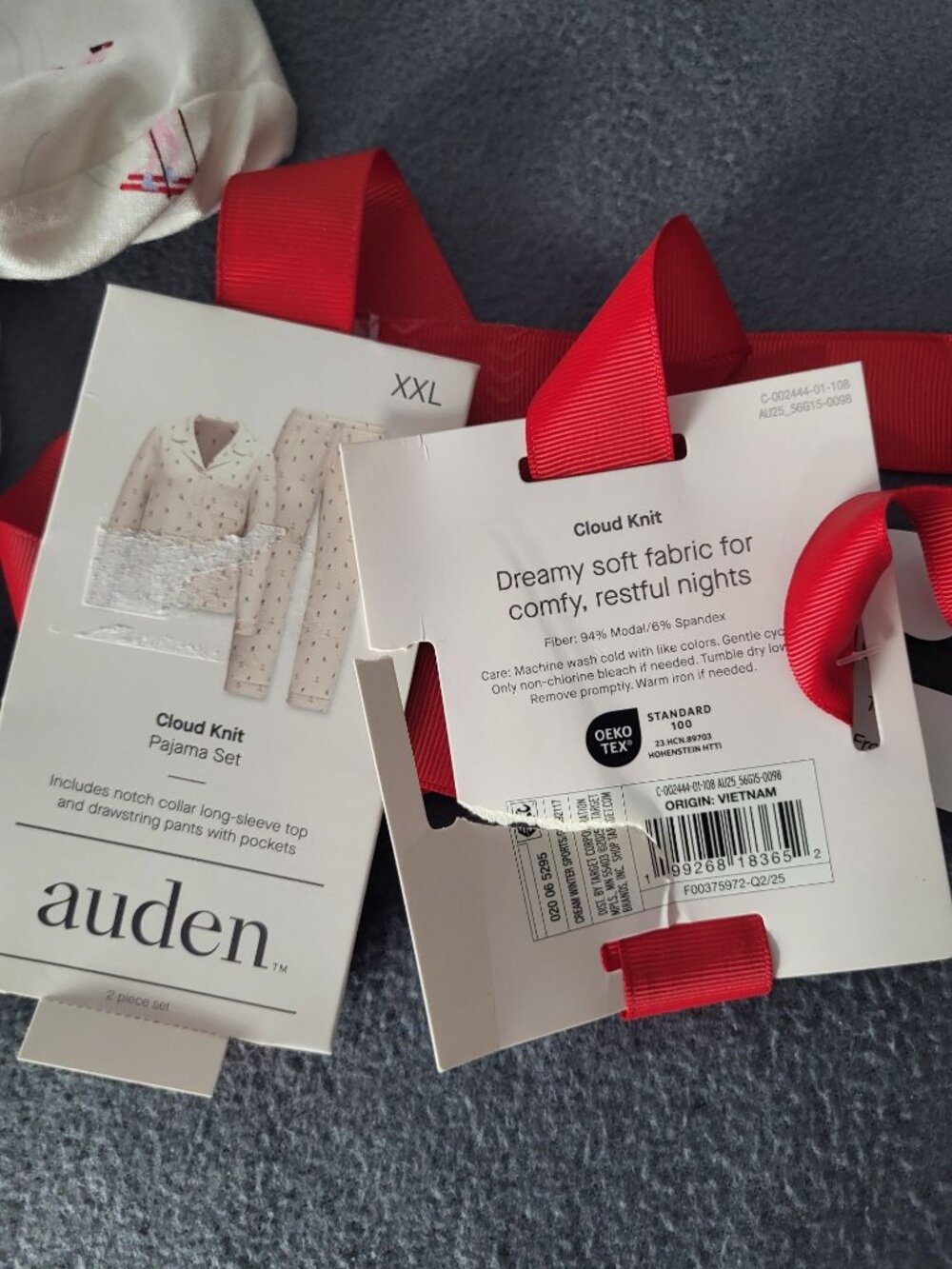 Auden Cloud Knit Womens XXL Two Piece Pajama Set Sleepwear Skier Holiday Winter - Picture 3 of 4